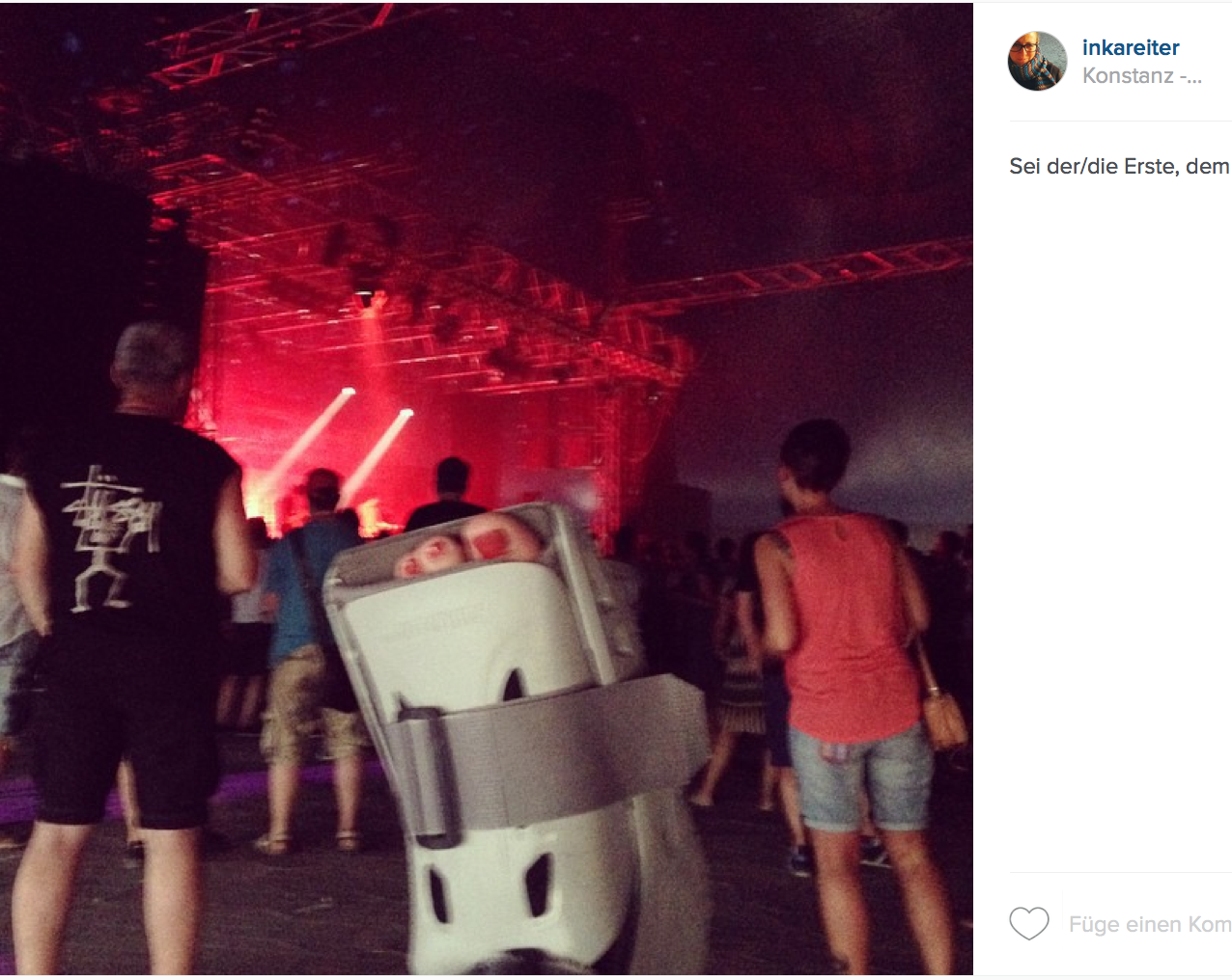 Instagram Tocotronic trotz Beinbruch
