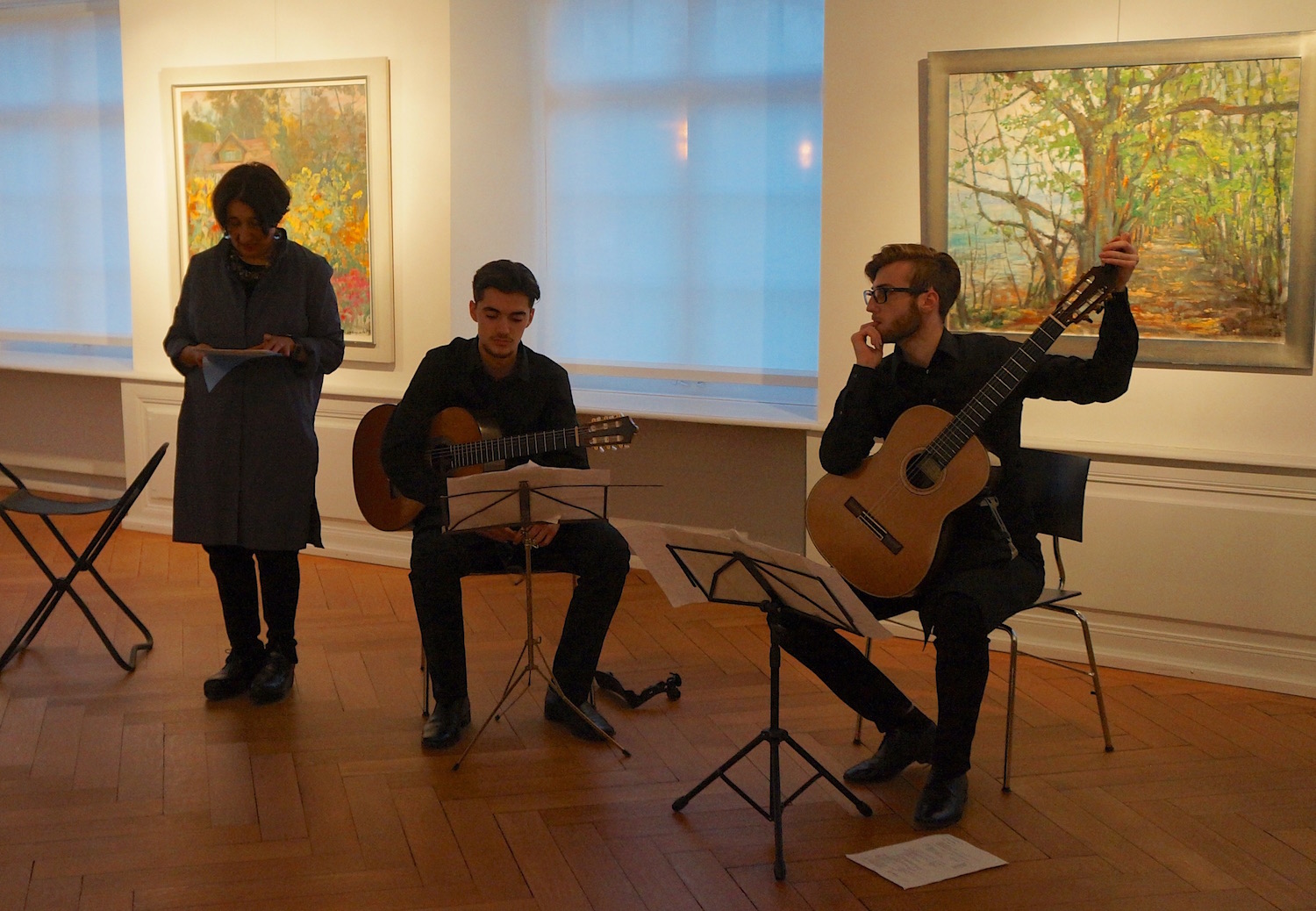 Blaue Stunde im Museum Rosenegg: Silvia Peters und das Gitarrenduo Atiqui-Divljak widmen sich Ludwig Demarmels.