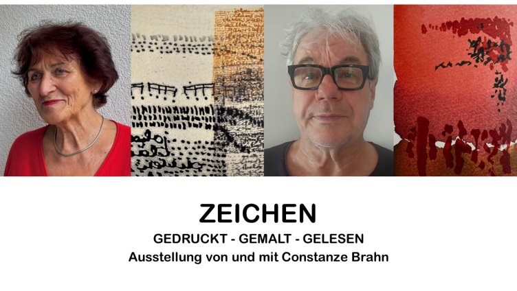 Zeichen : gedruckt - gemalt - gelesen