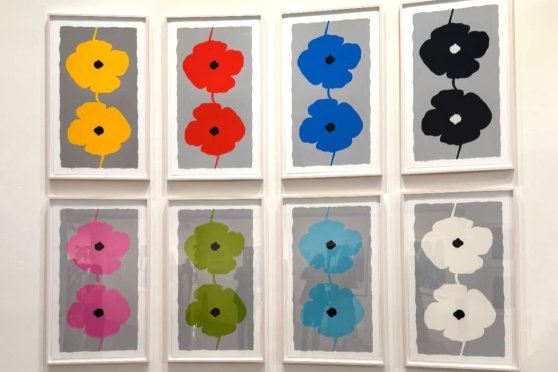 Donald Sultan neue Arbeit erschienen - Double Poppies