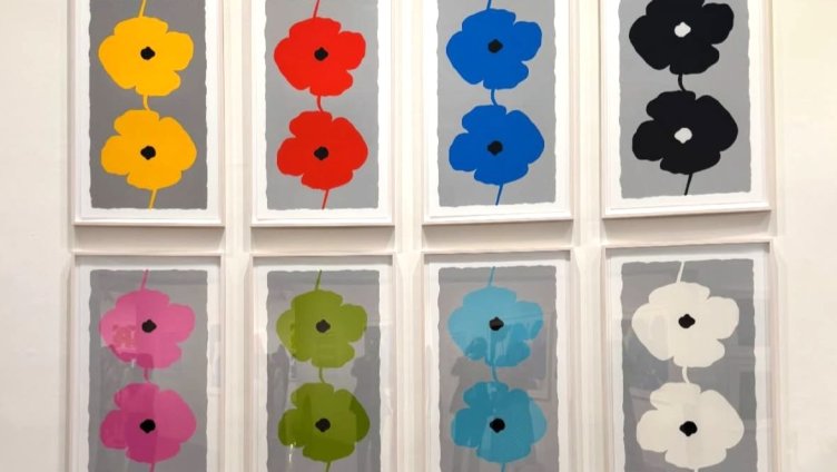 Donald Sultan neue Arbeit erschienen - Double Poppies