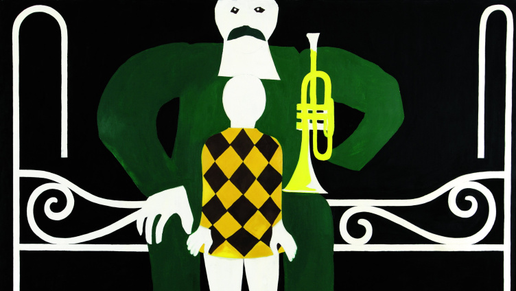 Franz Gertsch. Eisenbett und Trompete, Familie und Paare