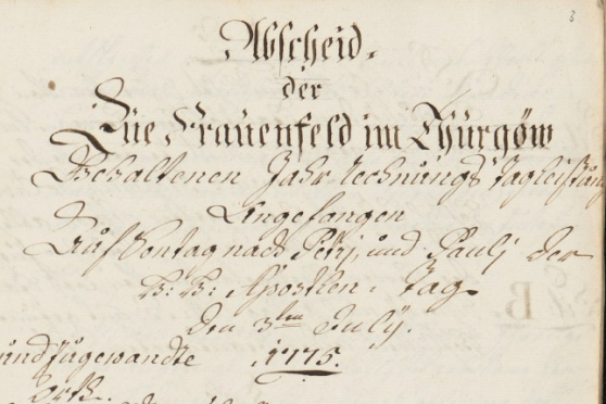 Frauenfeld als Hauptstadt der Eidgenossenschaft