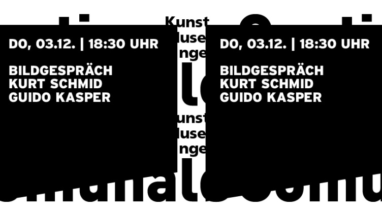 Bildgespräch Kurt Schmid und Guido Kasper