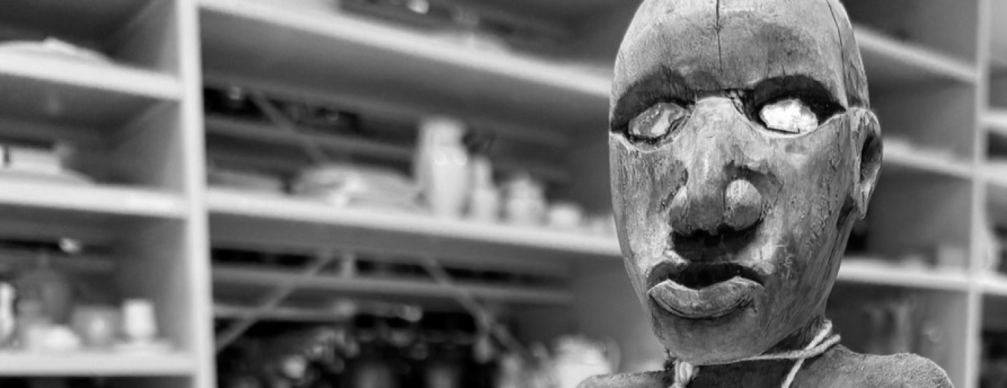 Menschliche Schädel in der Sammlung